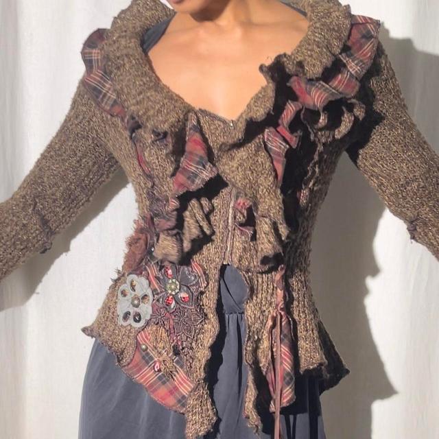 Vintage Women's Cardigan - Brown/Multi - S on Productcaster.