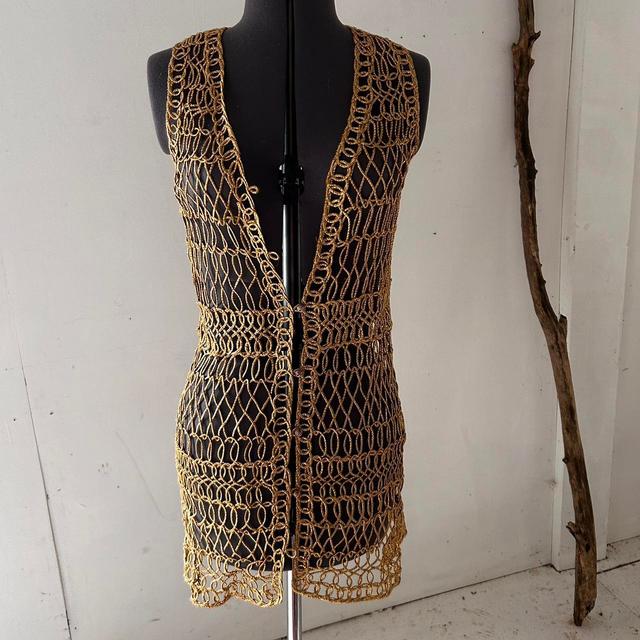 Vintage Women's Vest - Gold - XS on Productcaster.