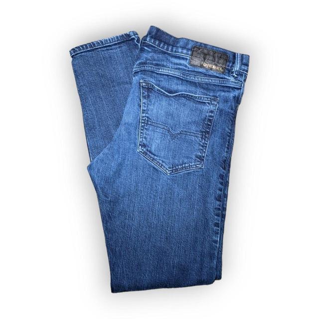 Diesel Men's Slim Embroidered Jeans - Blue - 36" on Productcaster.