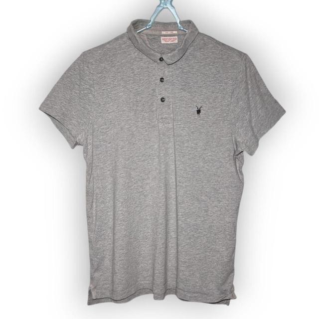 AllSaints Men's Polo shirt - Grey - L on Productcaster.