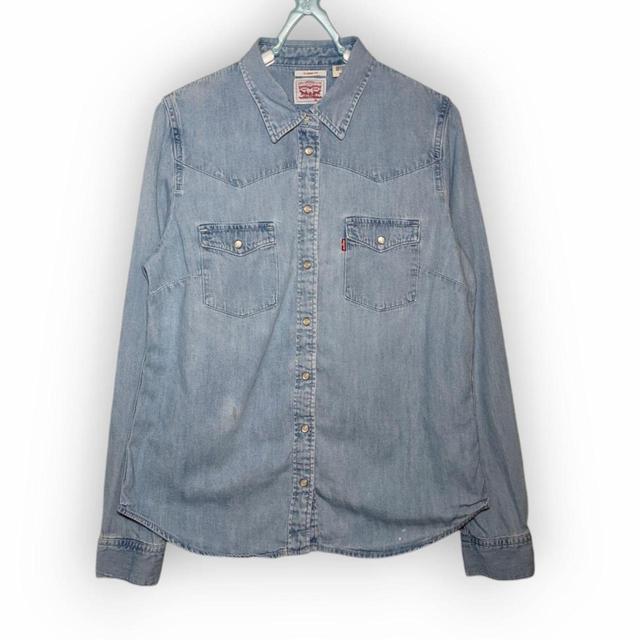 Levi's Women's Shirt - Blue - S on Productcaster.