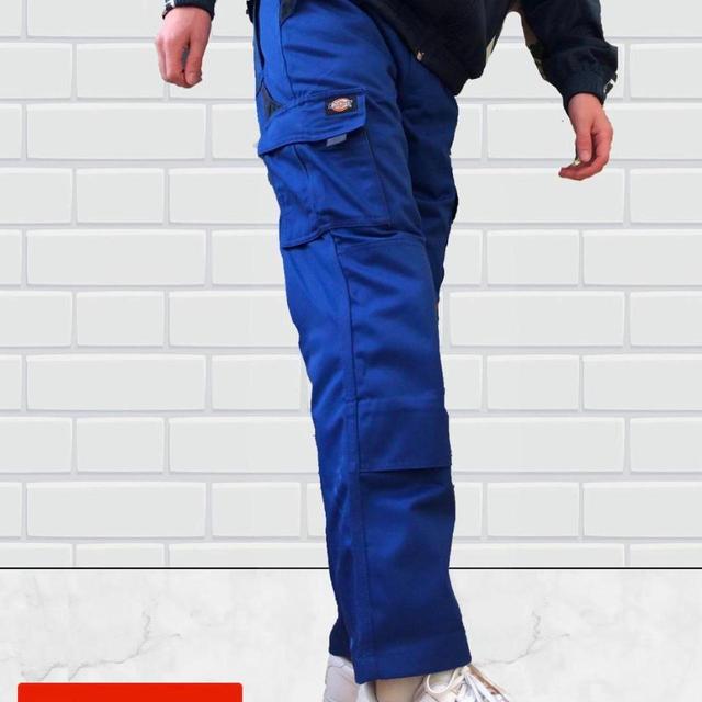 Dickies Men's Slim Cargo Trousers - Blue - 34" on Productcaster.