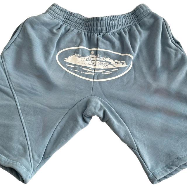 Corteiz Men's Shorts - Blue/White - XL on Productcaster.