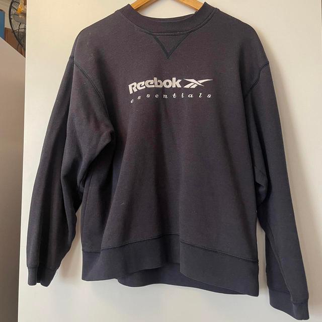 Reebok Women's Sweatshirt - Blue/White - S on Productcaster.