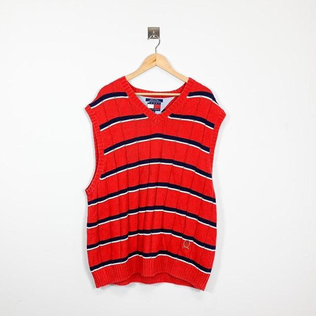 Tommy Hilfiger Men's Sweatshirt - Navy/Red - XL on Productcaster.