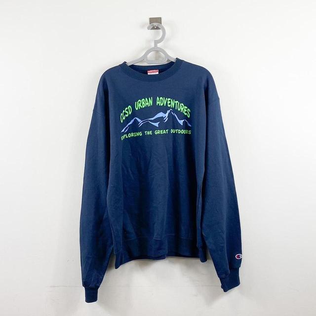 Champion Men's Sweatshirt - Blue - M on Productcaster.