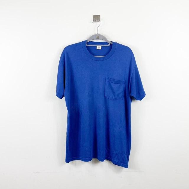 Vintage Men's T-shirt - Blue - L on Productcaster.