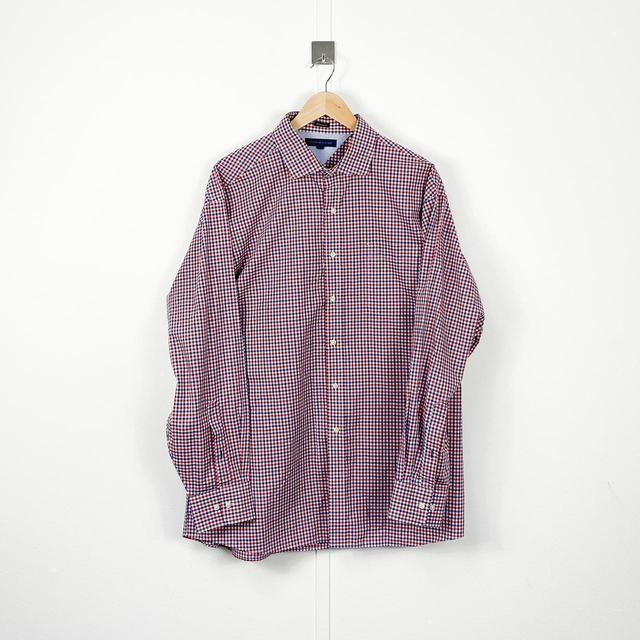 Tommy Hilfiger Men's Shirt - Red/Multi - XL on Productcaster.