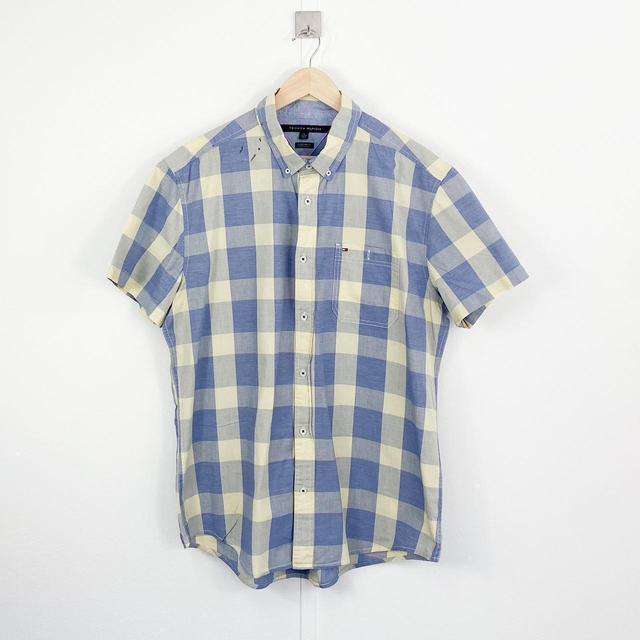 Tommy Hilfiger Men's Shirt - Blue/Yellow - XL on Productcaster.