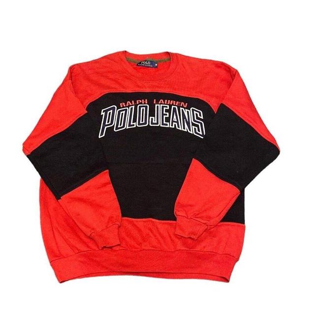 Ralph Lauren Men's Sweatshirt - Black/Red - M on Productcaster.