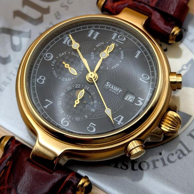 Vintage Supply Men's Analogue Watch - Black/Gold on Productcaster.