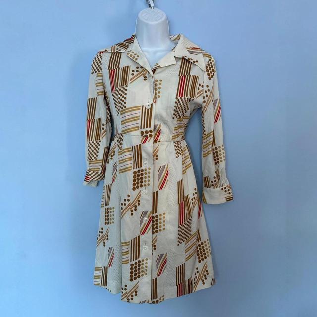 Vintage Women's Dress - Cream - 10 on Productcaster.