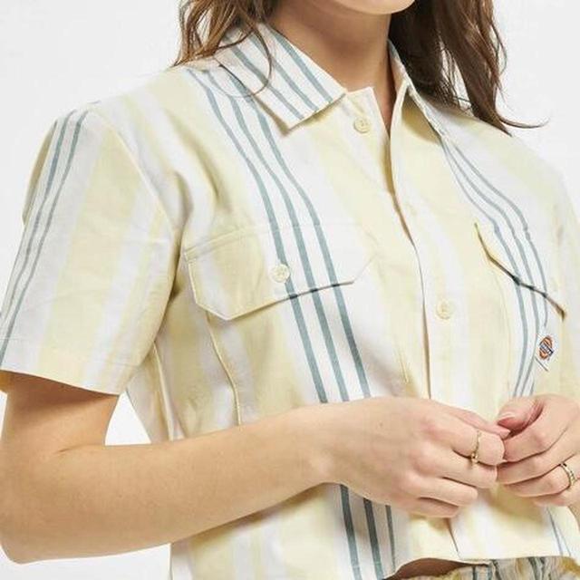 Dickies Women's Shirt - Yellow/Cream - M on Productcaster.