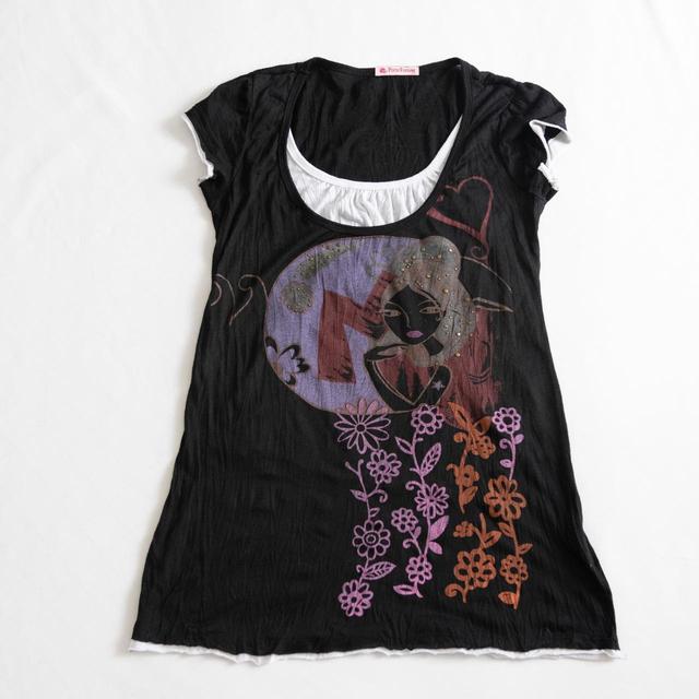 Women's T-shirt - Black/Multi - L on Productcaster.