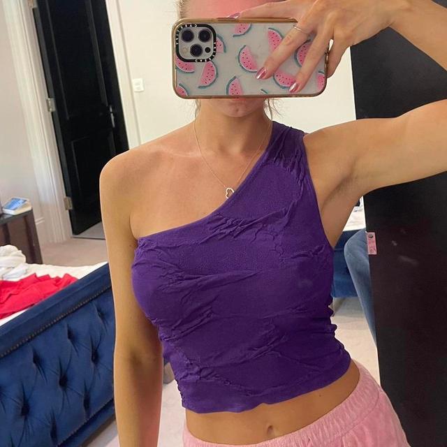 Zara Women's Crop top - Purple - S on Productcaster.