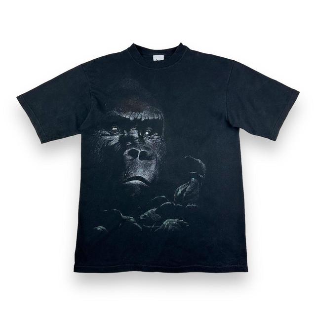 Vintage Men's T-shirt - Black - M on Productcaster.