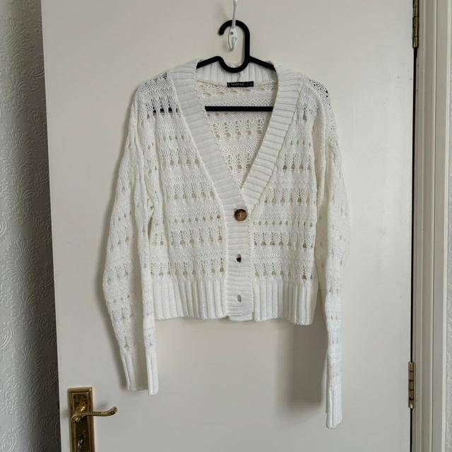 Boohoo Women's Cardigan - White - M on Productcaster.