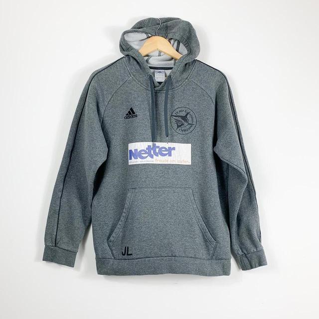 Adidas Men's Hoodie - Grey - M on Productcaster.