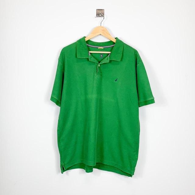 Nautica Men's Polo shirt - Green - L on Productcaster.