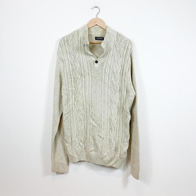 Chaps Men's Jumper - Cream - XL on Productcaster.