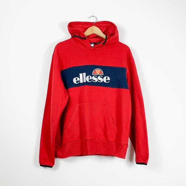 Ellesse Men's Hoodie - Red - XL on Productcaster.