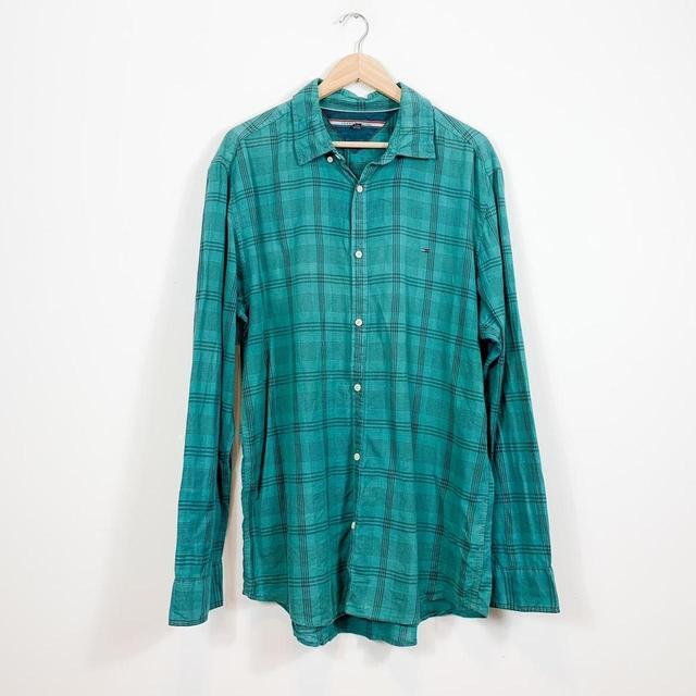 Tommy Hilfiger Women's Shirt - Green - L on Productcaster.