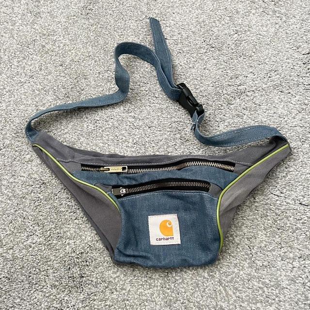 Carhartt Men's Bum bags and belt bags - Grey/Blue on Productcaster.