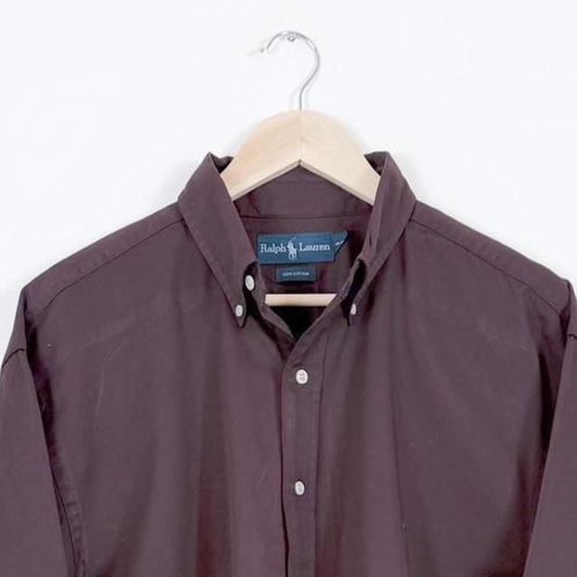 Ralph Lauren Men's Shirt - Burgundy - XL on Productcaster.