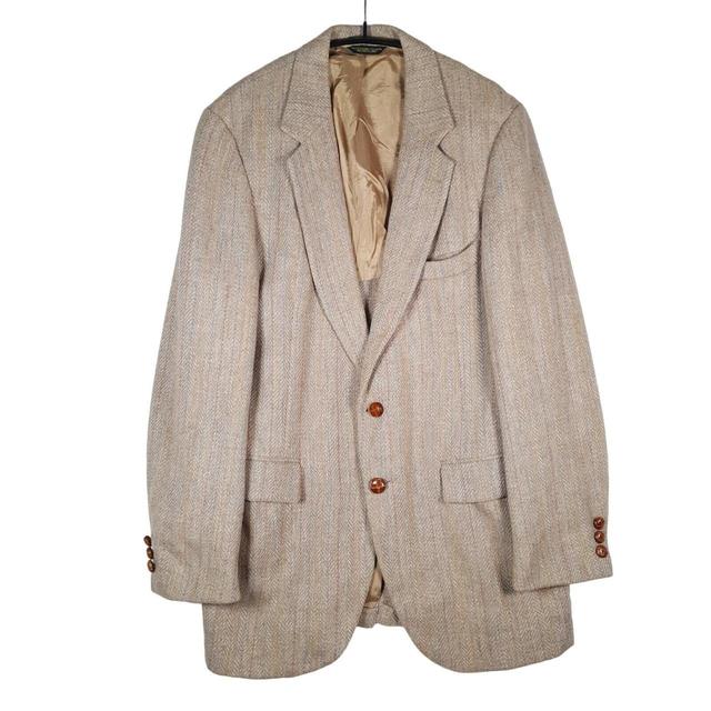 Harris Tweed Men's Blazer Jacket - Tan - XXS on Productcaster.