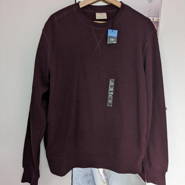 M&S Collection Men's Sweatshirt - Burgundy - M on Productcaster.