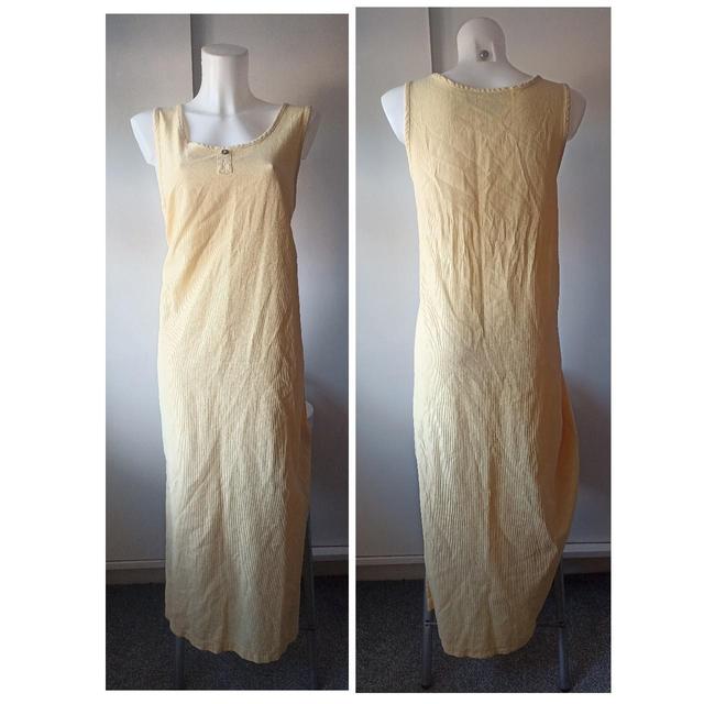 Vintage Women's Maxi Dress - Yellow - 12 on Productcaster.