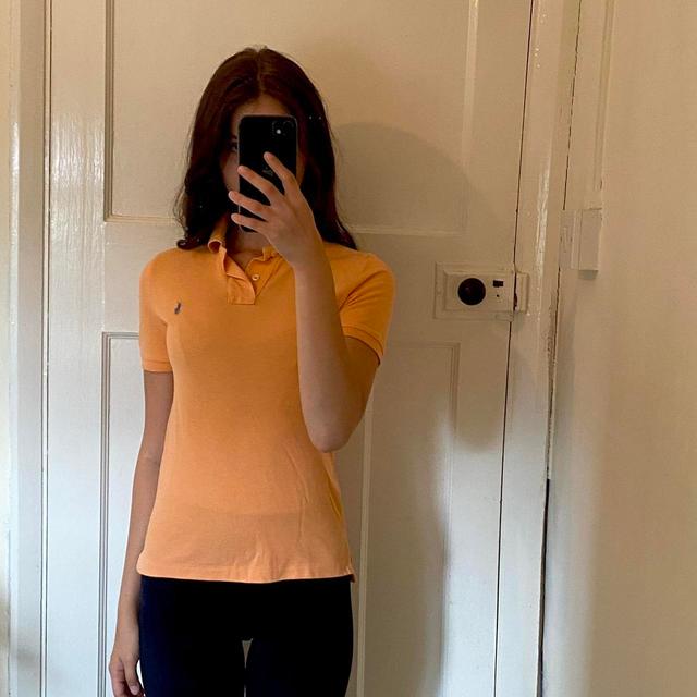 Polo Ralph Lauren Women's Polo shirt - Pink/Orange - 8 on Productcaster.