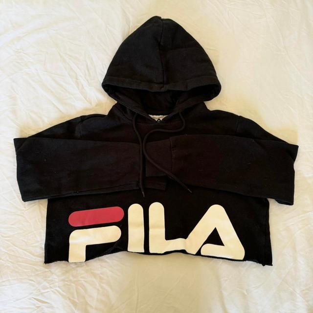 Fila Women's Hoodie - White/Black - XS on Productcaster.