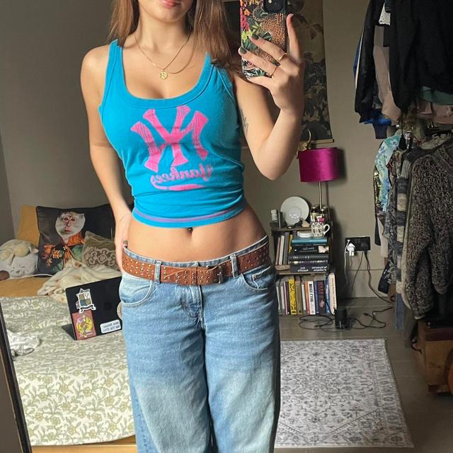 Women's Crop top - Blue/Pink - S on Productcaster.