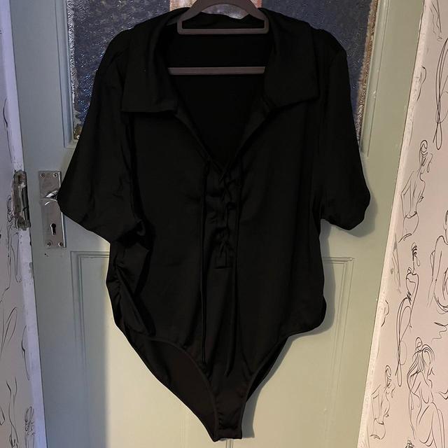 Shein Curve + Plus Women's Bodysuit - Black - 4XL on Productcaster.