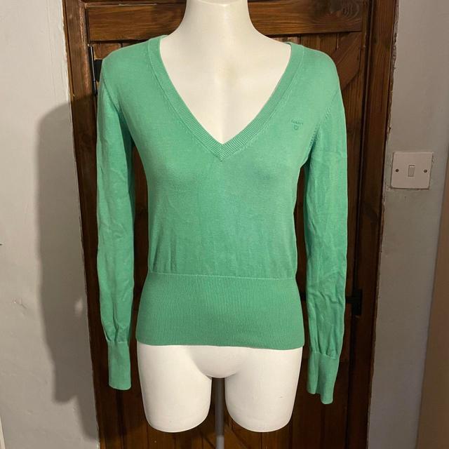 GANT Women's Jumper - Green - L on Productcaster.