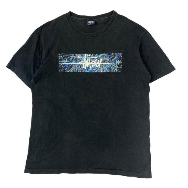 Stüssy Men's T-shirt - Black/Blue - M on Productcaster.