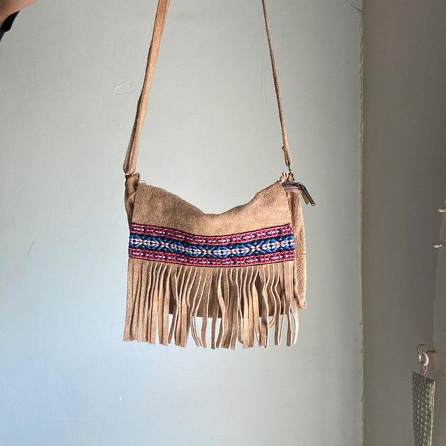 Vintage Women's Crossbody bags - Tan/Multi on Productcaster.