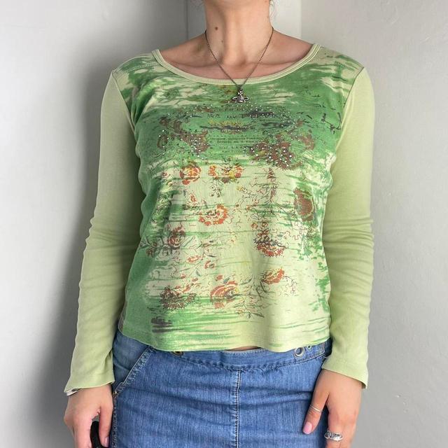 Vintage Women's T-shirt - Green - M on Productcaster.