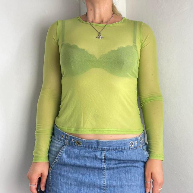 Vintage Women's Blouse - Green - S on Productcaster.