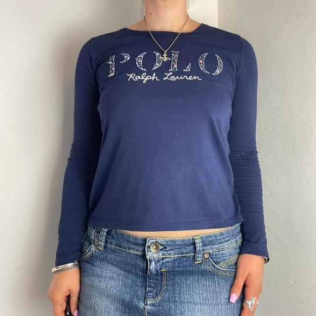 Polo Ralph Lauren Women's T-shirt - Navy - S on Productcaster.