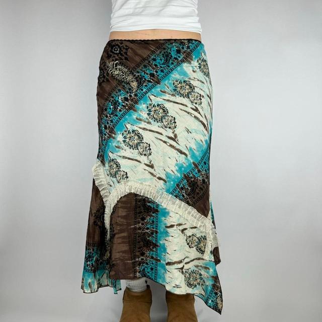 Vintage Women's Skirt - Brown/Blue - S on Productcaster.