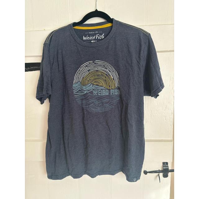 Weird Fish Men's T-shirt - Blue/Grey - XL on Productcaster.