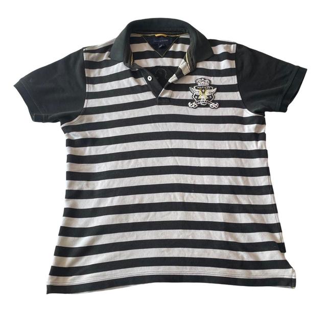 Tommy Hilfiger Men's Polo shirt - Black/White - M on Productcaster.