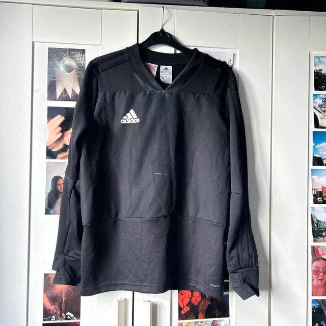 Adidas Women's Hoodie - Black/White - M on Productcaster.