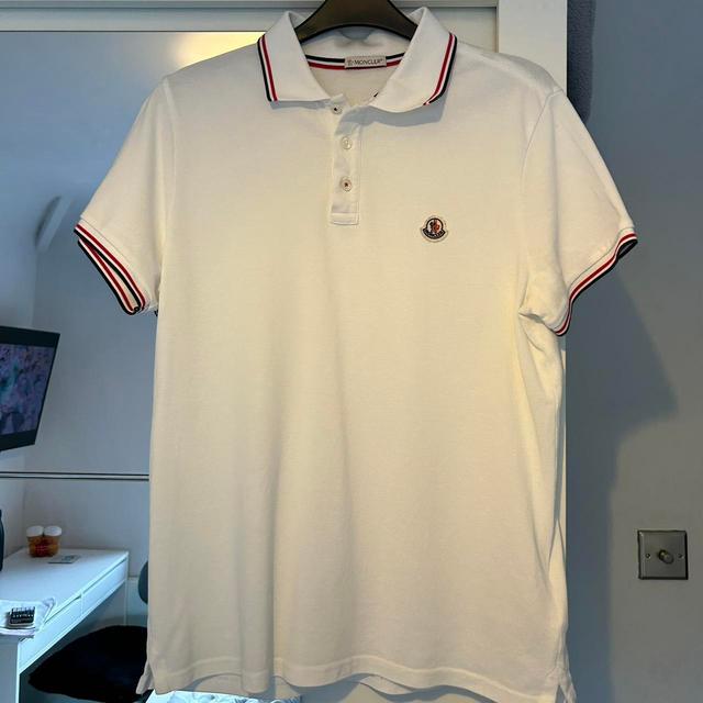 Moncler Men's Polo shirt - White - M on Productcaster.