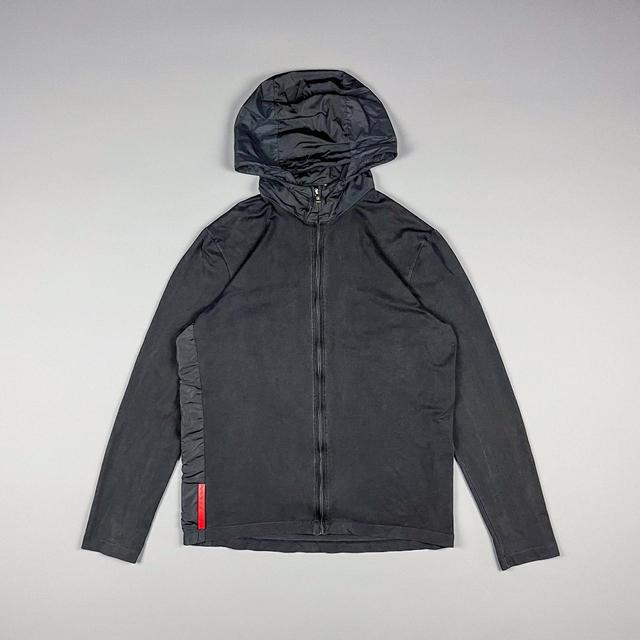 Prada Men's Hoodie - Black/Red - M on Productcaster.