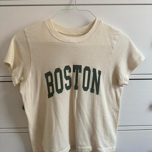 Brandy Melville Women's T-shirt - Cream - One size on Productcaster.