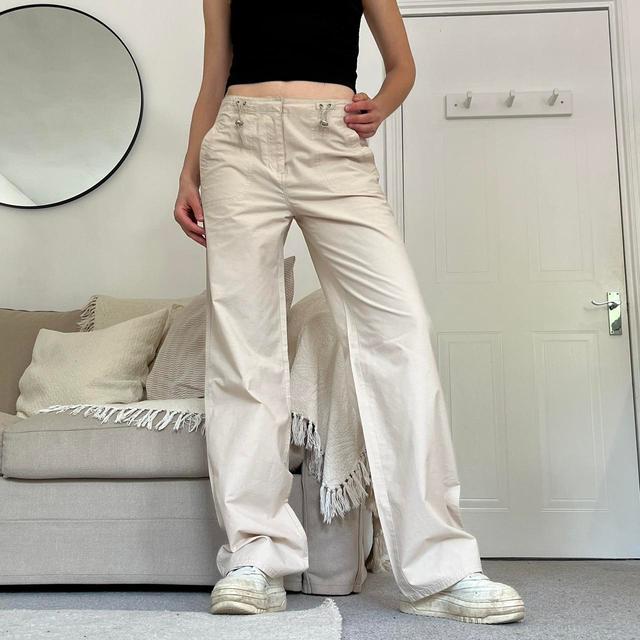 Dorothy Perkins Women's Cargo Trousers - Cream/Tan - UK 10 on Productcaster.