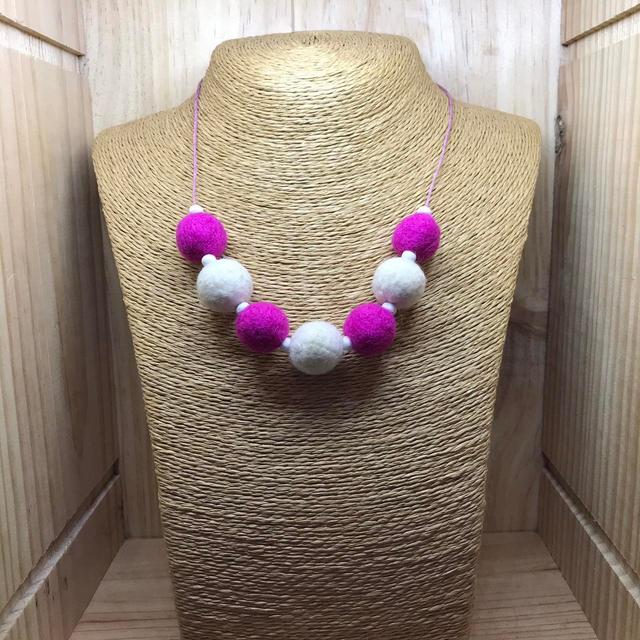 Handmade Women's Necklace - Pink on Productcaster.